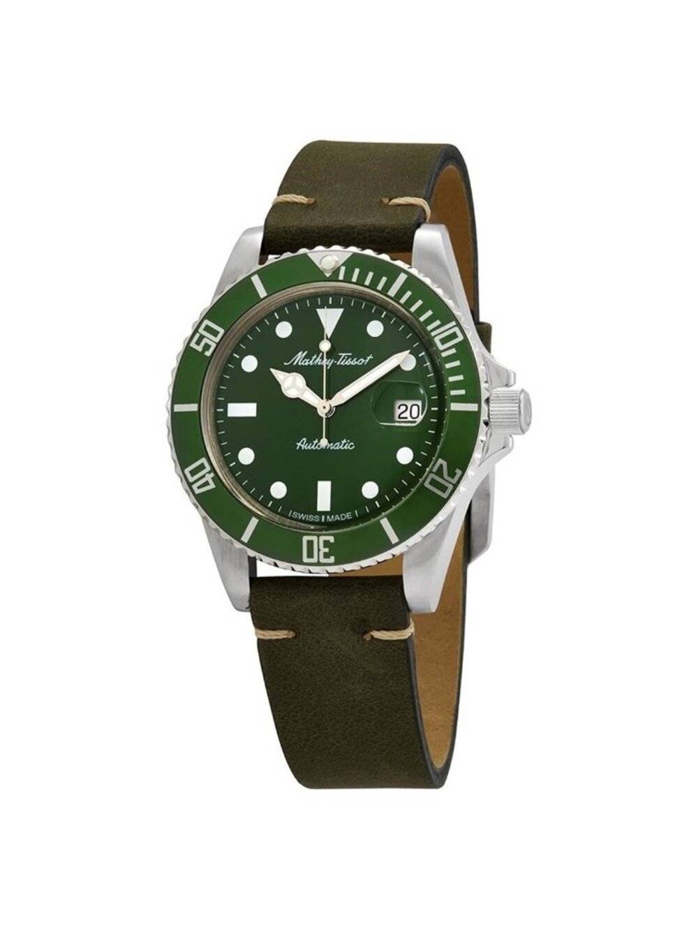 NWT Mathey-Tissot Mathey Vintage Automatic Green Dial Men's Watch